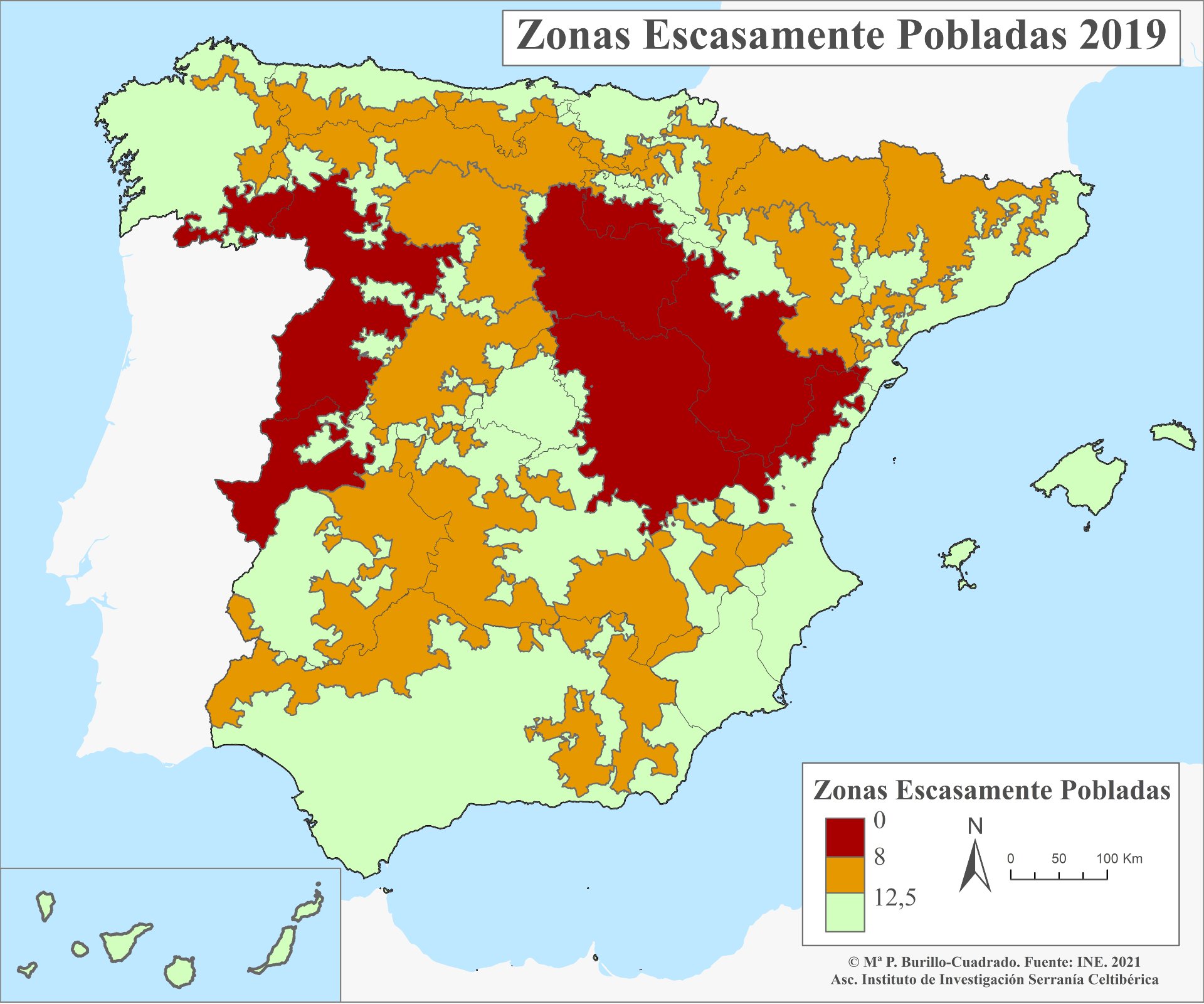 Zonas escasamente pobladas España - PB